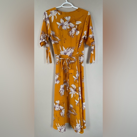 AX Paris Yellow Wrap Dress - Picture 2 of 9